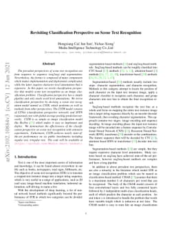 Revisiting Classification Perspective on Scene Text Recognition