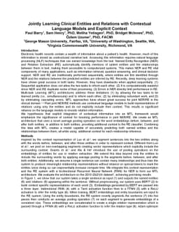 Jointly Learning Clinical Entities and Relations with Contextual
  Language Models and Explicit Context