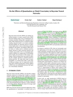 On the Effects of Quantisation on Model Uncertainty in Bayesian Neural
  Networks