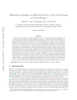 Obfuscation of Images via Differential Privacy: From Facial Images to
  General Images