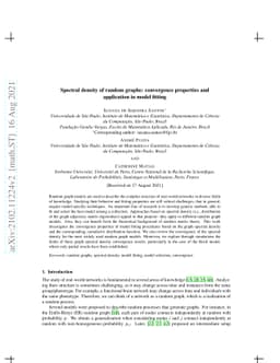 Spectral density of random graphs: convergence properties and
  application in model fitting