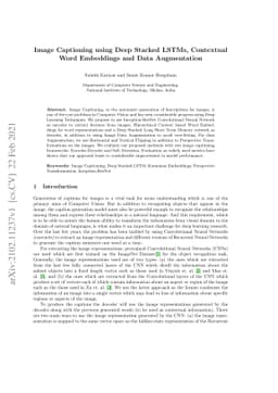 Image Captioning using Deep Stacked LSTMs, Contextual Word Embeddings
  and Data Augmentation