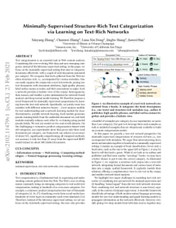 Minimally-Supervised Structure-Rich Text Categorization via Learning on
  Text-Rich Networks