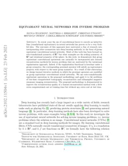 Equivariant neural networks for inverse problems
