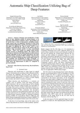 Automatic Ship Classification Utilizing Bag of Deep Features