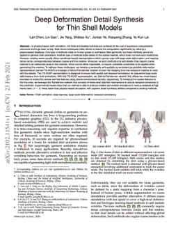 Deep Deformation Detail Synthesis for Thin Shell Models