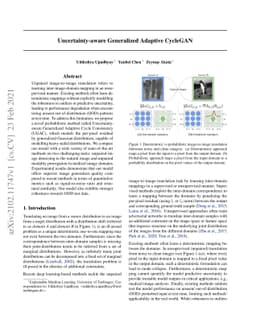 Uncertainty-aware Generalized Adaptive CycleGAN
