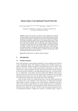 Deep Unitary Convolutional Neural Networks