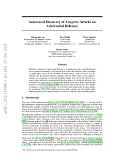 Automated Discovery of Adaptive Attacks on Adversarial Defenses