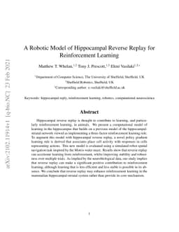 A Robotic Model of Hippocampal Reverse Replay for Reinforcement Learning