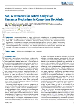 SoK: A Taxonomy for Critical Analysis of Consensus Mechanisms in
  Consortium Blockchain