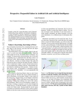 Perspective: Purposeful Failure in Artificial Life and Artificial
  Intelligence