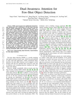 Dual-Awareness Attention for Few-Shot Object Detection