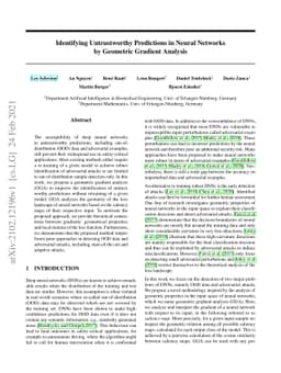 Identifying Untrustworthy Predictions in Neural Networks by Geometric
  Gradient Analysis