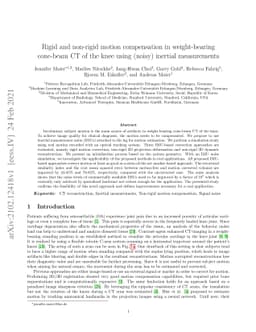 Rigid and non-rigid motion compensation in weight-bearing cone-beam CT
  of the knee using (noisy) inertial measurements
