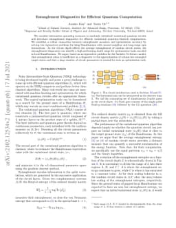 Entanglement Diagnostics for Efficient Quantum Computation