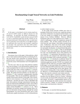 Benchmarking Graph Neural Networks on Link Prediction