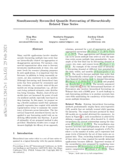 Simultaneously Reconciled Quantile Forecasting of Hierarchically Related
  Time Series
