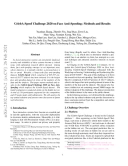 CelebA-Spoof Challenge 2020 on Face Anti-Spoofing: Methods and Results
