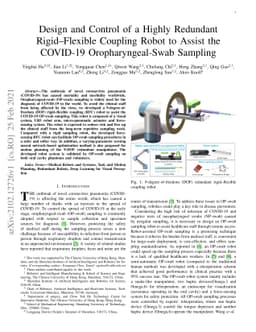 Design and Control of a Highly Redundant Rigid-Flexible Coupling Robot
  to Assist the COVID-19 Oropharyngeal-Swab Sampling