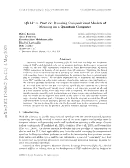 QNLP in Practice: Running Compositional Models of Meaning on a Quantum
  Computer