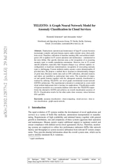 TELESTO: A Graph Neural Network Model for Anomaly Classification in
  Cloud Services