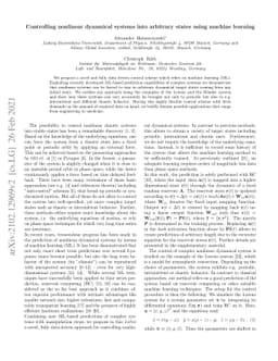 Controlling nonlinear dynamical systems into arbitrary states using
  machine learning