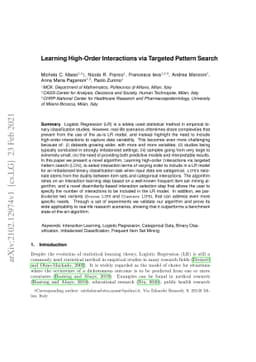 Learning High-Order Interactions via Targeted Pattern Search
