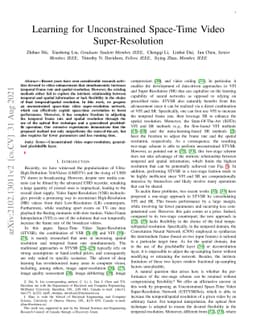 Learning for Unconstrained Space-Time Video Super-Resolution
