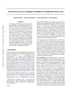 Truncated Log-concave Sampling with Reflective Hamiltonian Monte Carlo