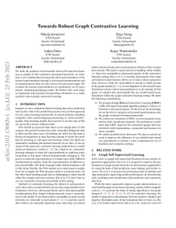 Towards Robust Graph Contrastive Learning