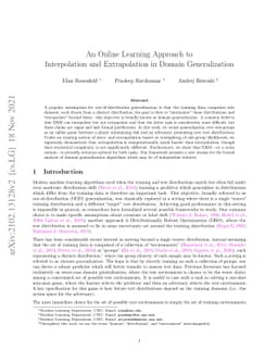 An Online Learning Approach to Interpolation and Extrapolation in Domain
  Generalization