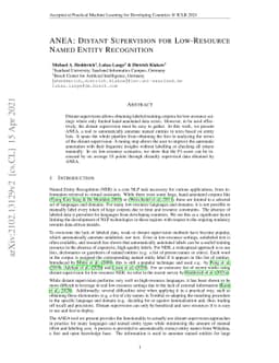 ANEA: Distant Supervision for Low-Resource Named Entity Recognition