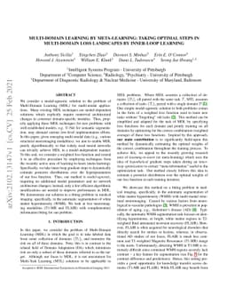 Multi-Domain Learning by Meta-Learning: Taking Optimal Steps in
  Multi-Domain Loss Landscapes by Inner-Loop Learning