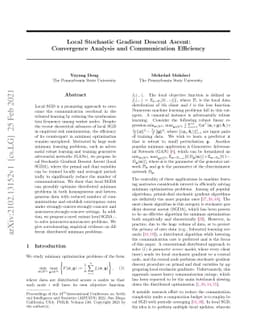Local Stochastic Gradient Descent Ascent: Convergence Analysis and
  Communication Efficiency