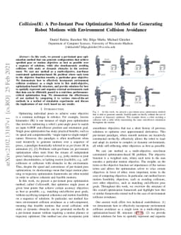 CollisionIK: A Per-Instant Pose Optimization Method for Generating Robot
  Motions with Environment Collision Avoidance