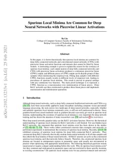 Spurious Local Minima Are Common for Deep Neural Networks with Piecewise
  Linear Activations