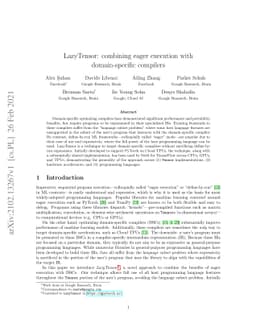 LazyTensor: combining eager execution with domain-specific compilers