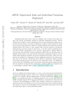 sJIVE: Supervised Joint and Individual Variation Explained