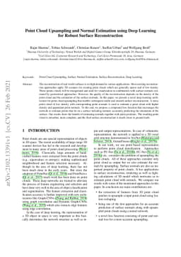 Point Cloud Upsampling and Normal Estimation using Deep Learning for
  Robust Surface Reconstruction