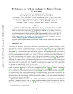 PySensors: A Python Package for Sparse Sensor Placement