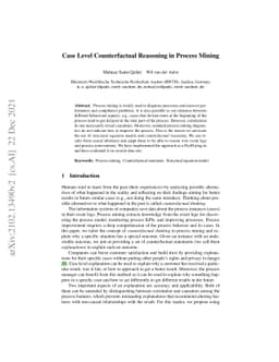 Case Level Counterfactual Reasoning in Process Mining