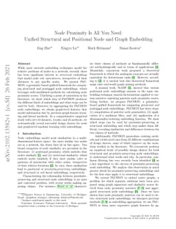 Node Proximity Is All You Need: Unified Structural and Positional Node
  and Graph Embedding