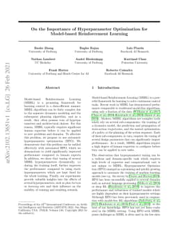 On the Importance of Hyperparameter Optimization for Model-based
  Reinforcement Learning