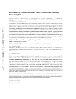 SocNavBench: A Grounded Simulation Testing Framework for Evaluating
  Social Navigation