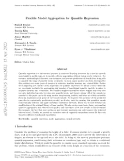 Flexible Model Aggregation for Quantile Regression