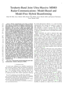Terahertz-Band Joint Ultra-Massive MIMO Radar-Communications:
  Model-Based and Model-Free Hybrid Beamforming
