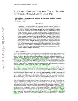Axiomatic Explanations for Visual Search, Retrieval, and Similarity
  Learning