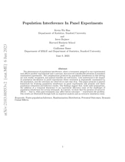 Population Interference in Panel Experiments