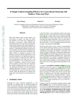 Is Simple Uniform Sampling Effective for Center-Based Clustering with
  Outliers: When and Why?